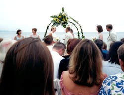 Liz and Chris taking their vows