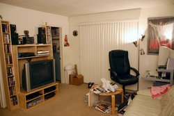 The living room and office