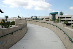 Bridge to the parking garage