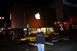 m I a big enough Mac nerd to pose in front of the Apple store? Yes.