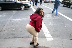 This woman demanded I take a picture of her ass, then demanded a dollar, then socked me in the balls.