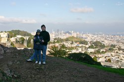 Tina and I standing over the city