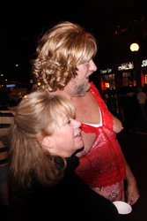 This woman was walking around constantly sucking on those tits