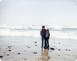 Cody and me on the beach in Oregon