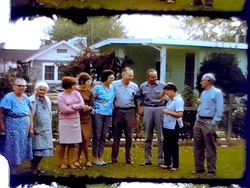Ruby’s folks, Thanksgiving 1966, Grandma does the jig, Jim and Janet’s 1-2-1967, football on TV (8 mm, 3 inch reel)