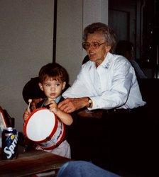 Grandma Collier and Christian on Thanksgiving