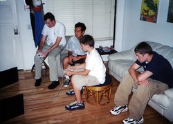 Cody and Bryan battlin Soul Caliber- summer 2000