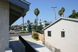 View down the entrance driveway