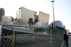 Eric walking up 1st Street toward Disney Concert Hall