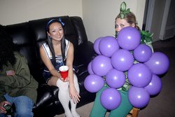 CRW_9822 Carol fufilling her Asian destiny and Stephanie as a bunch of grapes - not Fluit of the Loom