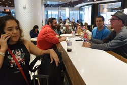Grabbing some food at LAX before heading out for Germany