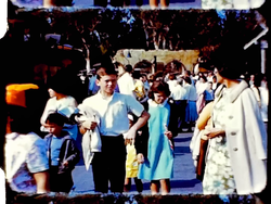 Knott’s Berry Farm, Colorado River, Clear Lake, Misti, Mike, Mom on Greg’s skateboard, Uncle Ira’s grave (8 mm, 3 inch reel)