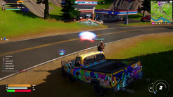 2022-11-8 - Fortnite - truck with cow catcher stuck in the ground